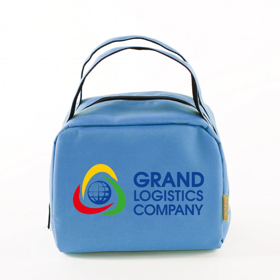 Блакитна термосумка з логотипом Grand Logistics Company